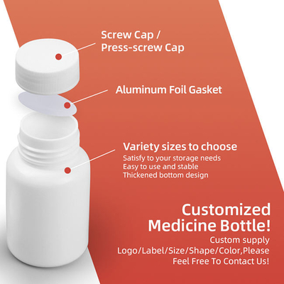 бутылка медицины Hdpe 80ml 100ml 150ml с контейнером капсулы завинчивой пробки пустым пластиковым
