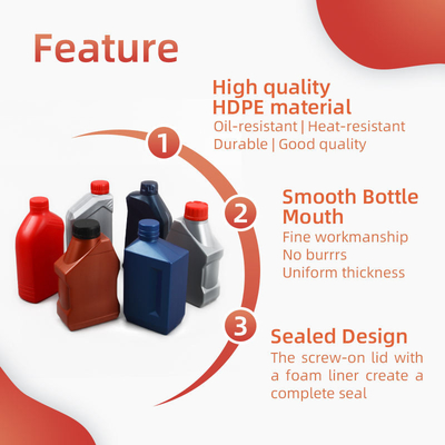 Бутылка топлива бензина пустой бутылки машинного масла HDPE красная голубая